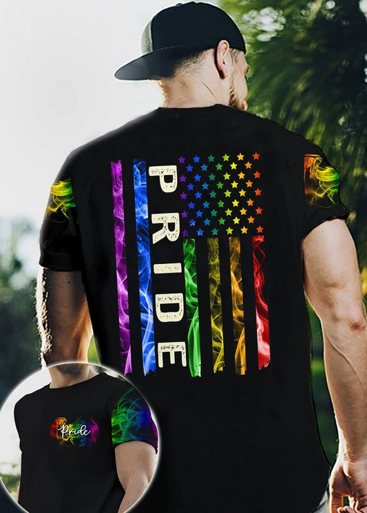 LGBT Pride Smoke Vintage 3D All Over Printed Shirts For LGBT Community, Gift For Gay Man LO0709