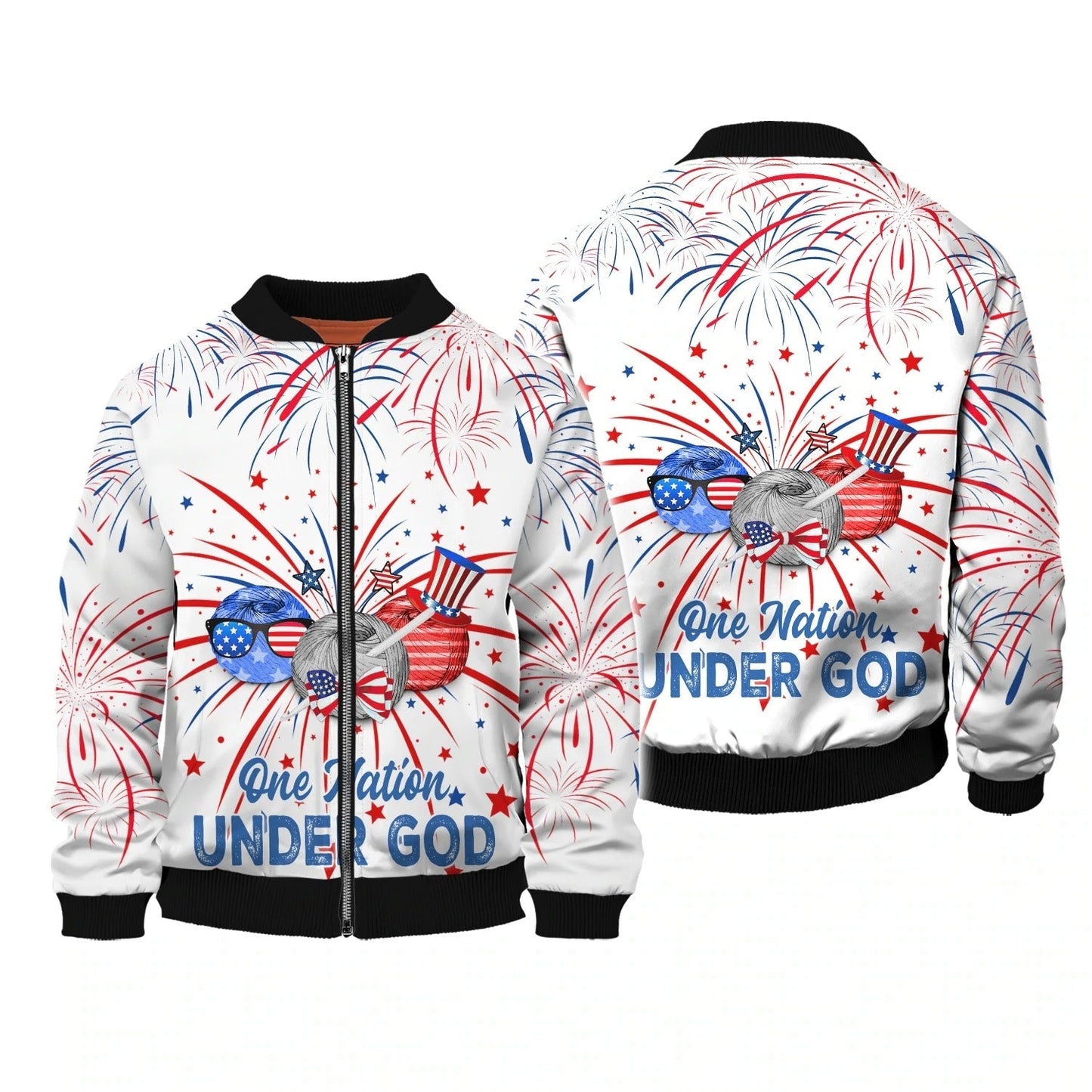 Independence Day Is Coming Crochet One Nation Under God 3D Full Print T Shirt, 3D Hoodie Pride 4Th July Strong American TO0157