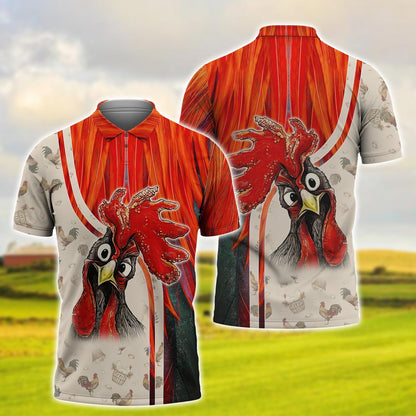 3D Farmer Shirt For Chicken Lover Rooster Full Print Shirts Farmer Gifts TO1917