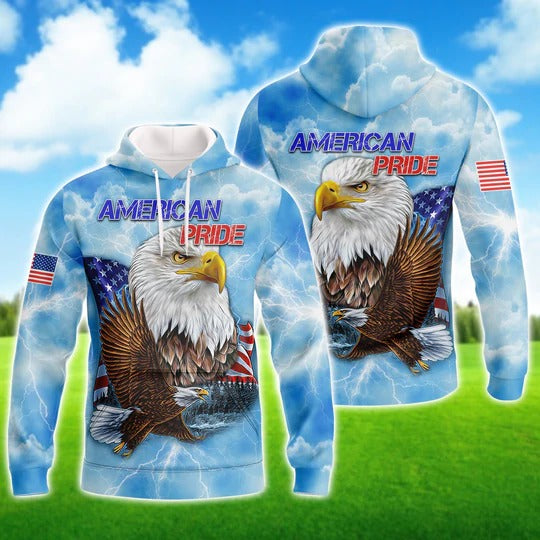 Independence American 3D Full Print T Shirt 3D Hoodie For 4Th Of July Pride American TO0141