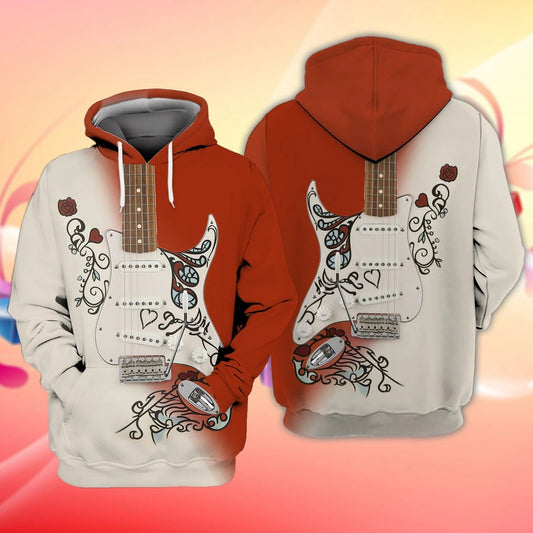 3D All Over Print Hoodie Shirt For Guitar Lovers, Sublimation Guitar Shirts For Men And Woman TO0183