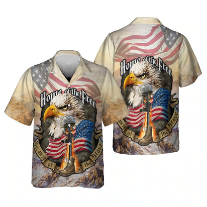 Eagle American Home Of The Free 3D T Shirt 4Th Of July 3D Hoodie Independence Day Is Coming Hawaiian Shirt TO0166