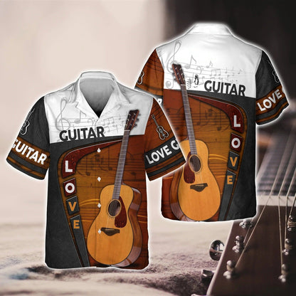 3D All Over Print T Shirt Love Guitar For Guitarist, Gift For Guitar Lover, Guitar Sublimation Shirt Hoodie TO0204