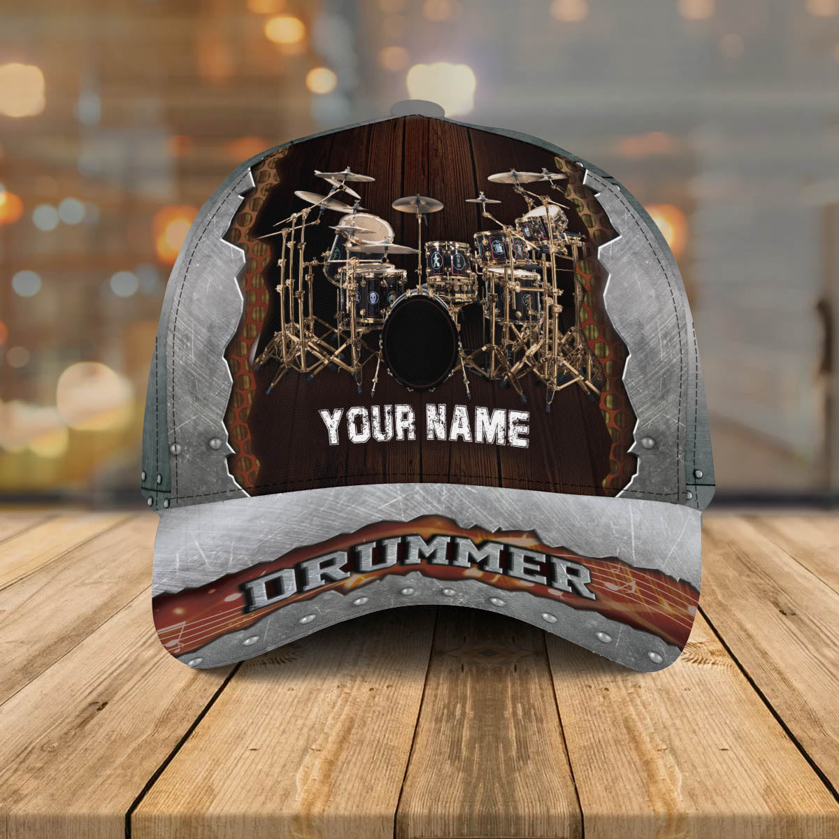 Custom Baseball 3D Cap Hat For Drummer, Drum Caps Hats, Birthday Present To Drum Lovers, Drummer Gifts CO0136