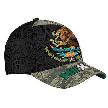 Mexico Aztec Pattern Camo 3D Classic Cap, Baseball Aztec Cap Hat, Mexico Hat For Summer, Aztec Gift CO0505