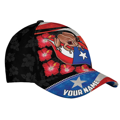 Customize Name Puerto Rico Coqui Maga Flower All Printed Classic Cap CO0152