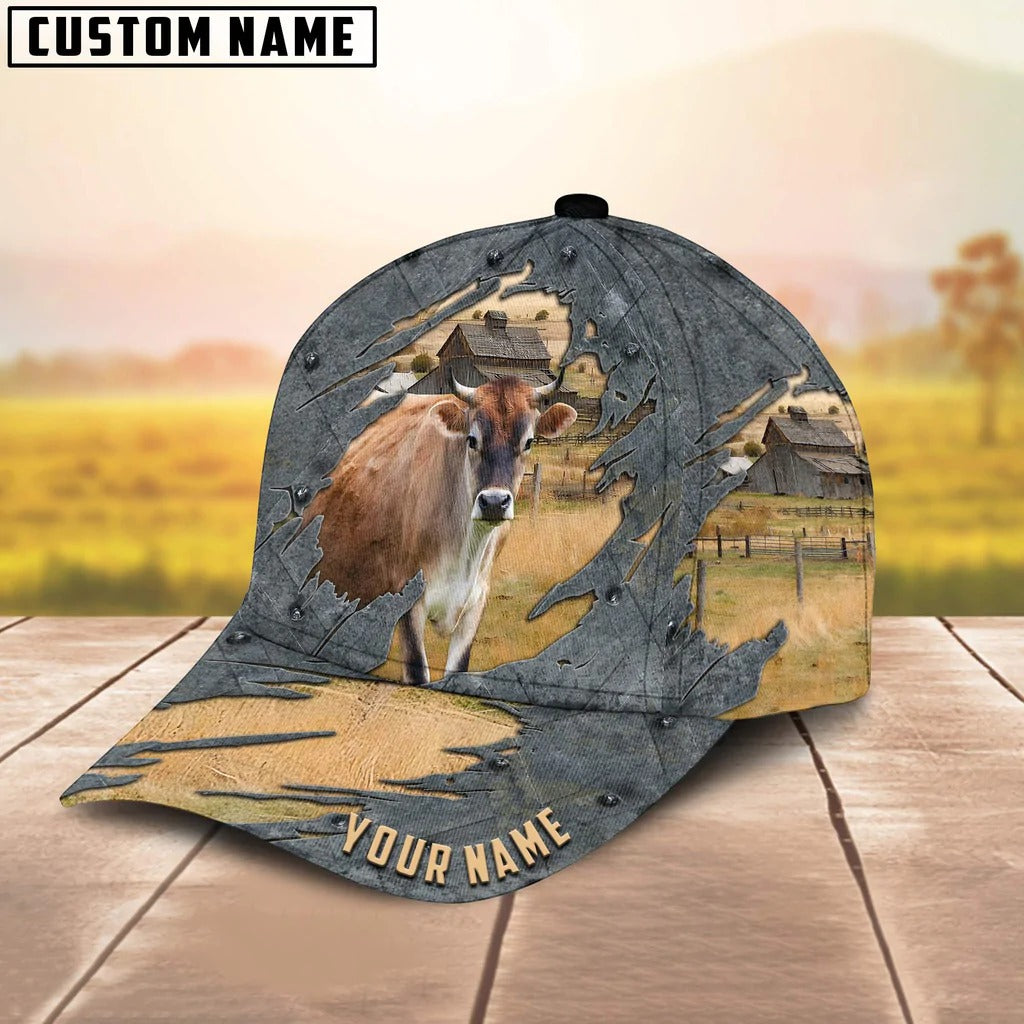 Customized Jersey Cap Hat For Men Women, 3D All Over Print Cap Hat For Farmer CO1058