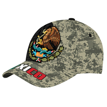 Mexico Aztec Pattern Camo 3D Classic Cap, Baseball Aztec Cap Hat, Mexico Hat For Summer, Aztec Gift CO0505