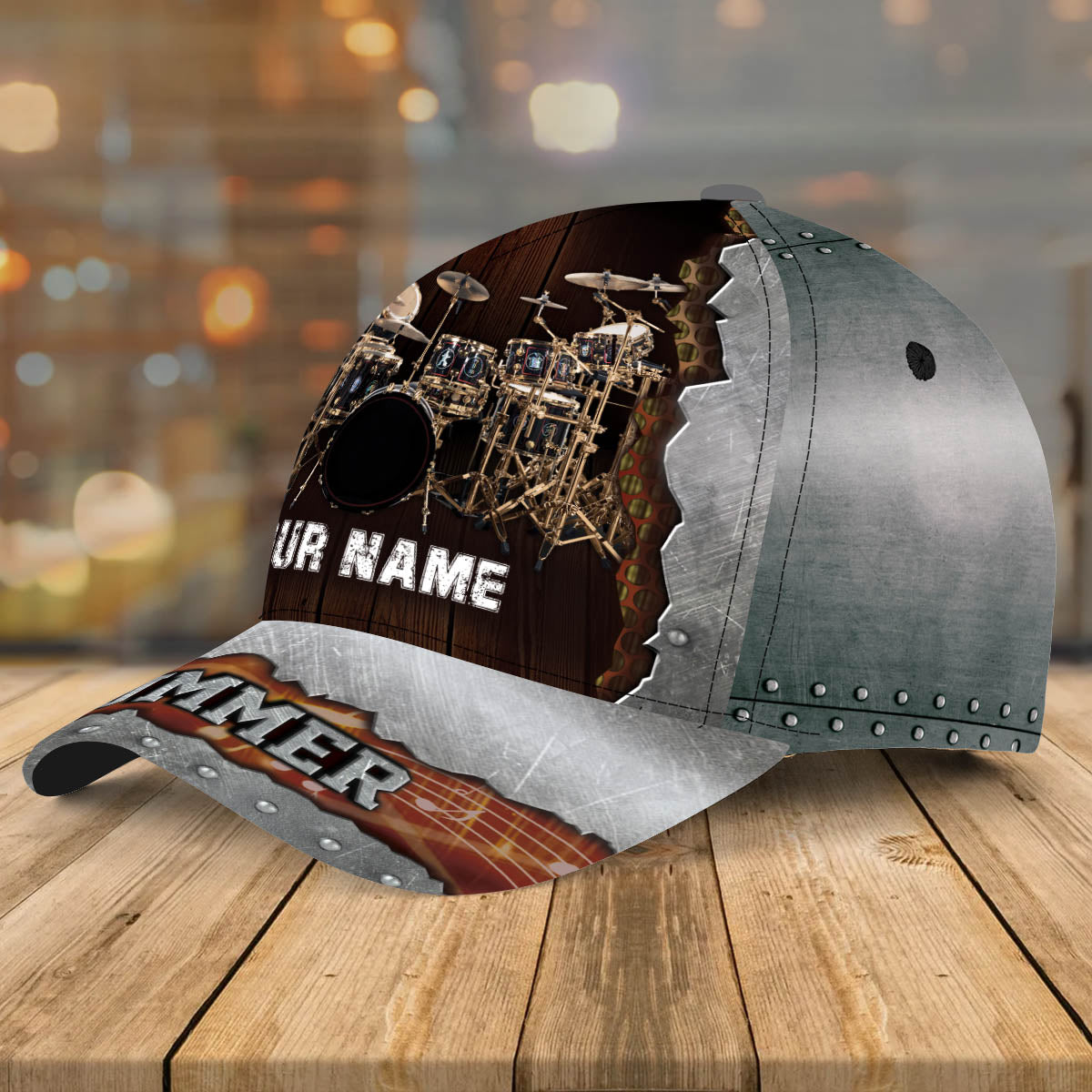 Custom Baseball 3D Cap Hat For Drummer, Drum Caps Hats, Birthday Present To Drum Lovers, Drummer Gifts CO0136