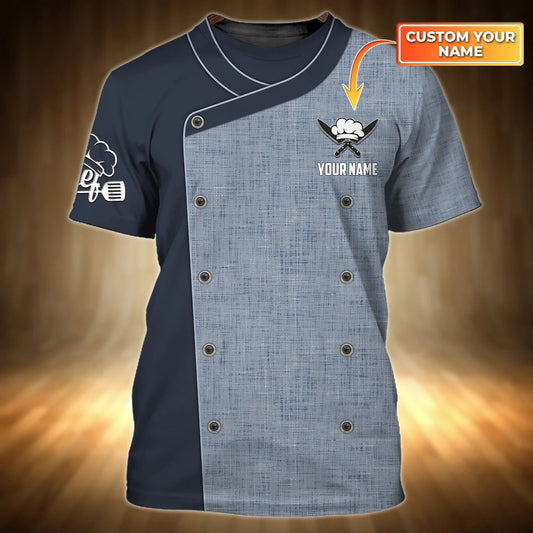 Custom Name 3D Chef Apparel, Chef T Shirt All Over Print, Chef Clothing For Men Women TO2706