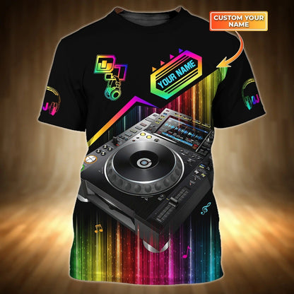 Customized With Name 3D All Over Printed Dj Shirt, Disc Jockey Shirts, Dj Gift For Him Her, Present To A Dj TO0707