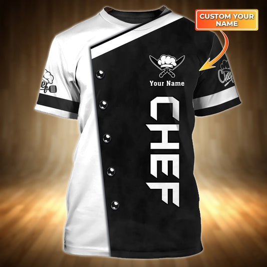 Custom With Name 3D All Over Print Chef Shirt, Gift For Master Chef, Cooking Lover Shirt TO0910