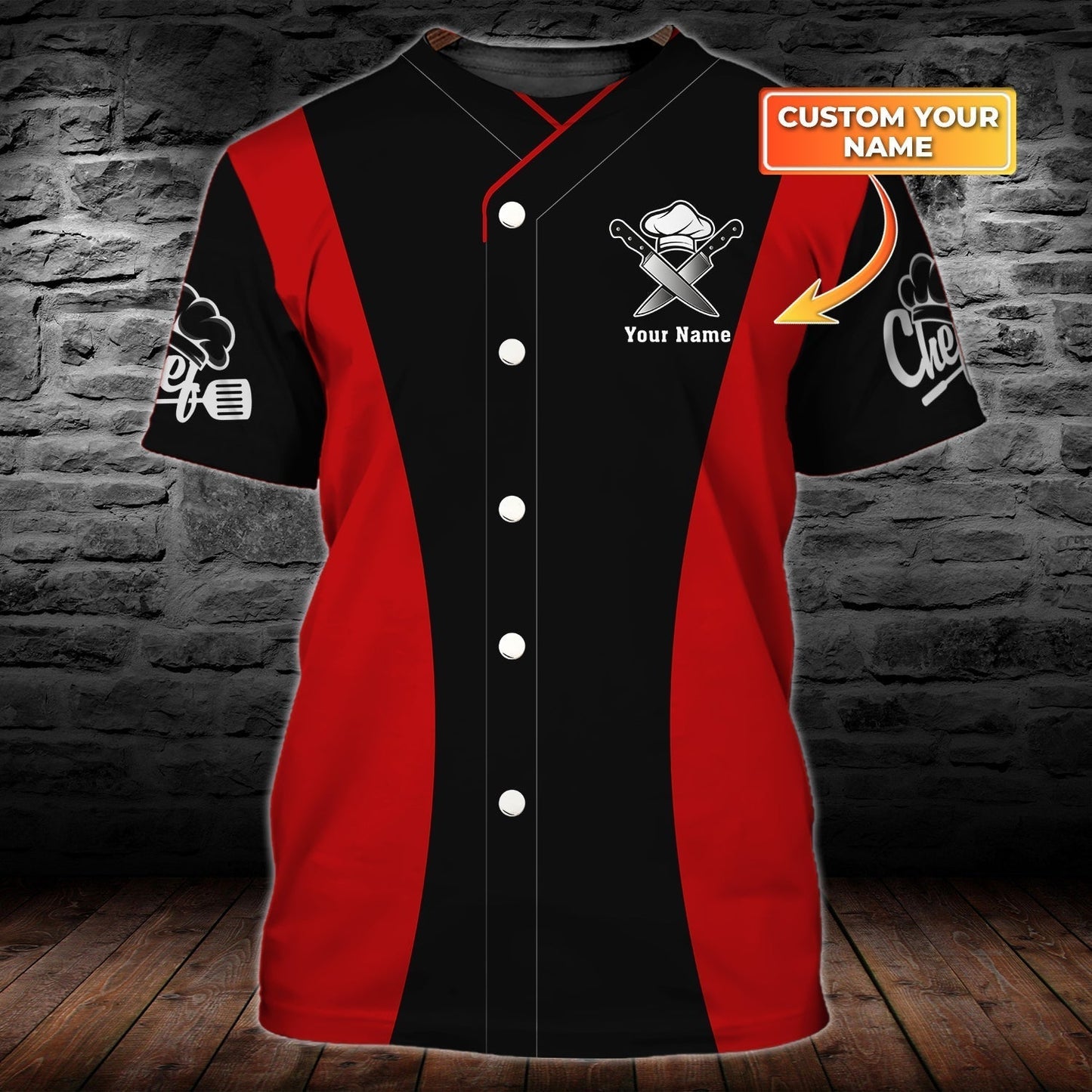 Custom With Name 3D All Over Print Chef Shirt, Gift For Master Chef TO0865