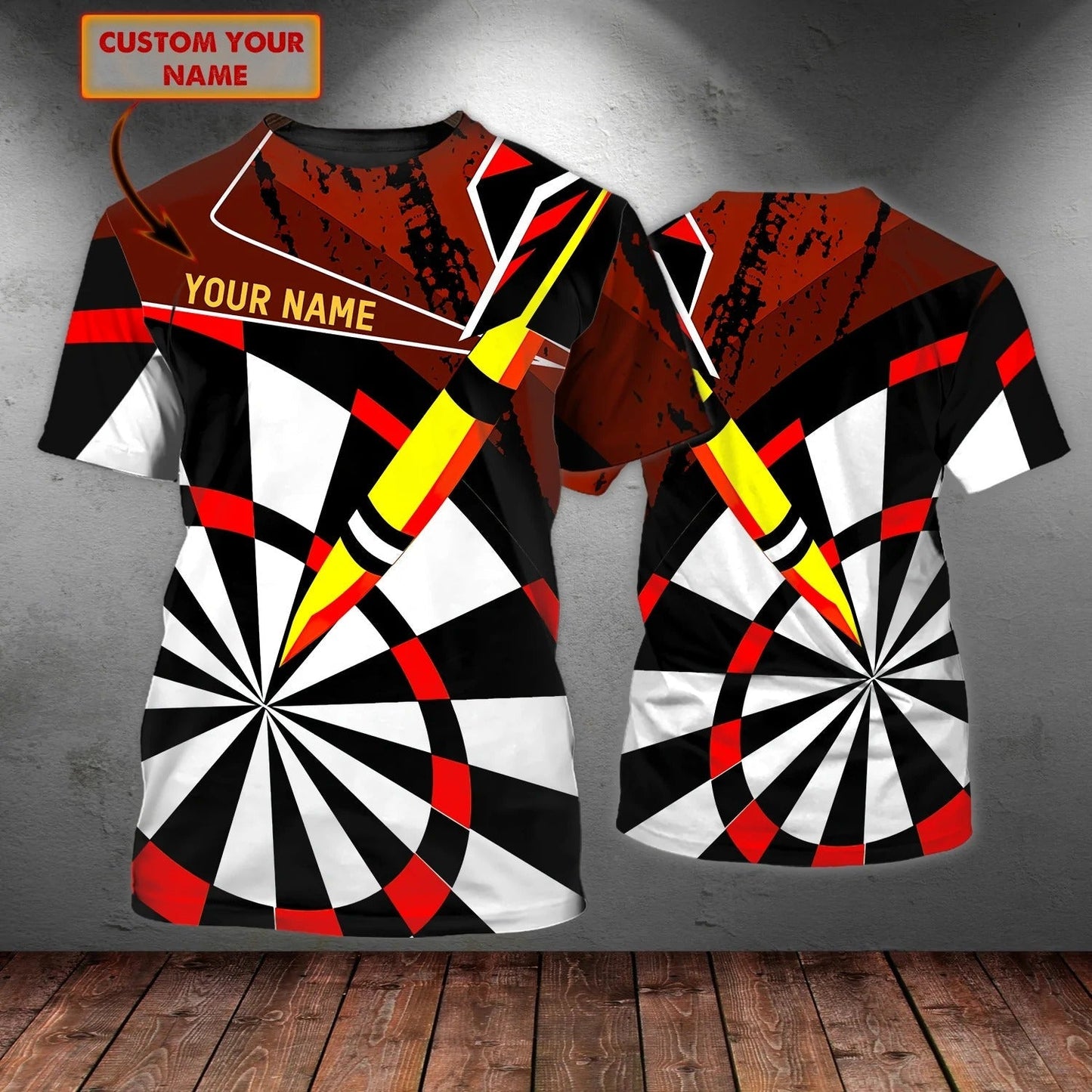 Customized Love Dart 3D All Over Print T Shirt Gift For Dart Player TO1822