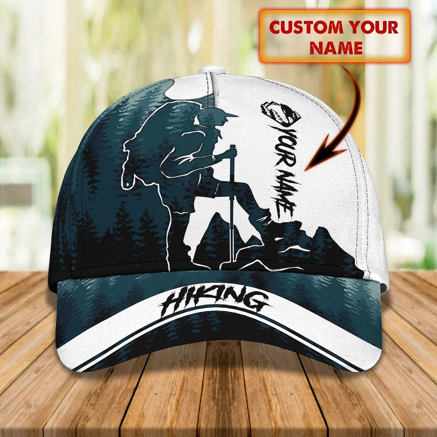 3D Classic Cap Hiking Personalized Name Cap 113 Lasfour CA1923