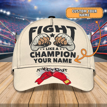 3D Classic Cap Boxing 3 Personalized Name Cap Dp348 Lasfour CA1918