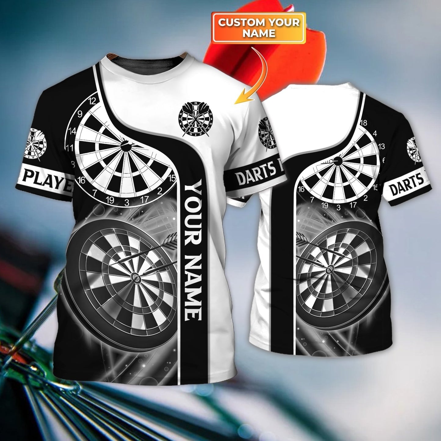 Dart Player Uniform T Shirt, Shirt Short Sleeve For Dart Lovers, Dart Shirts TO0893