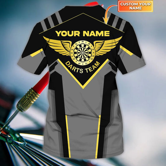 Darts Heart Pulse Line Personalized Name 3D Tshirt, Dart On T Shirts TO0898