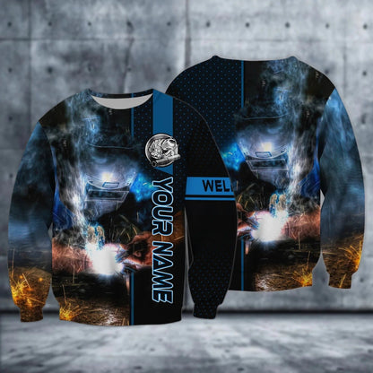 Personalized 3D All Over Print Welder Hoodie Zip Up Hoodie Welder Man, Welder Clothing, Welder Gifts TO2786