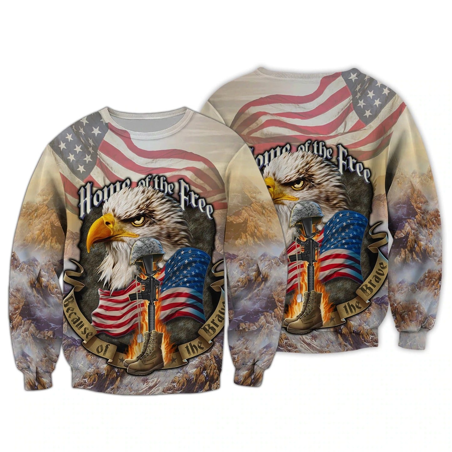 Eagle American Home Of The Free 3D T Shirt 4Th Of July 3D Hoodie Independence Day Is Coming Hawaiian Shirt TO0166