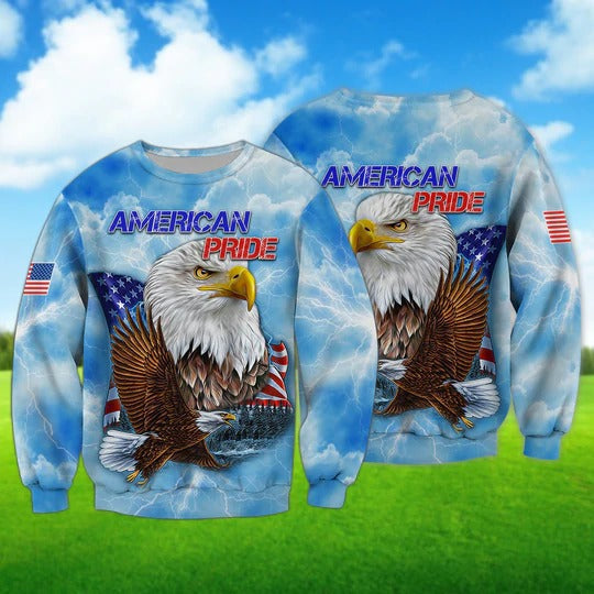 Independence American 3D Full Print T Shirt 3D Hoodie For 4Th Of July Pride American TO0141