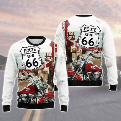 This Biker Conquers Route 66 Cafe 3D T Shirt, Biker Hoodie Bomber, Gift For Biker TO2755