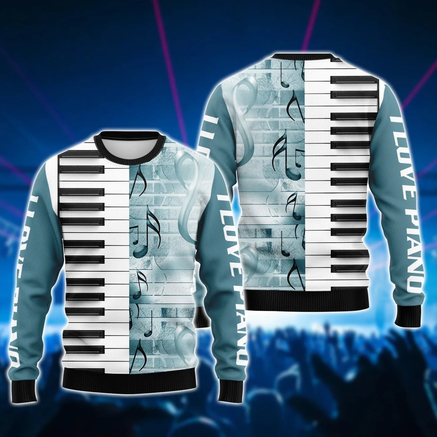 3D All Over Print Piano T Shirt, I Love Piano 3D Hoodie Shirts, Gift For Guitar Men Woman TO2848