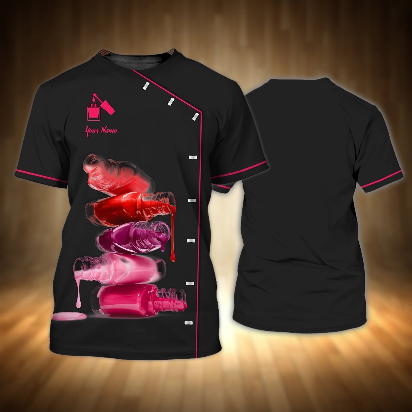 Custom With Name 3D T Shirt For Nail Technician, Women Nail Tech Gifts TO1163