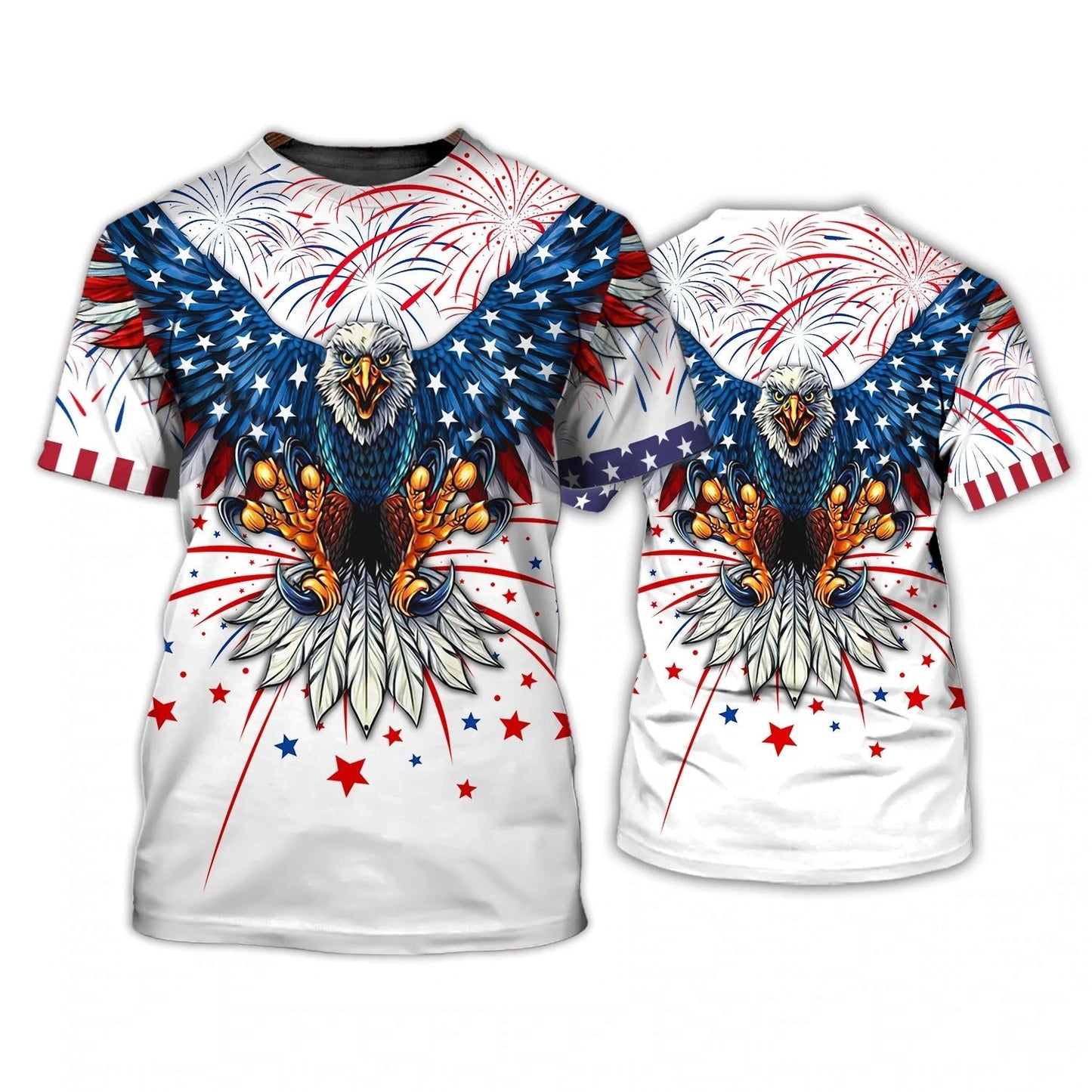 Independence Day Is Coming Ealge 3D All Over Printed T Shirt 3D Bomber Hoodie For 4Th July Pride American TO0144