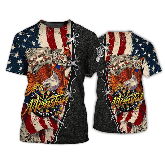 3D Dart T Shirt, Played And Made In The USA Monstah Dart shirt for Men And Woman TO0913