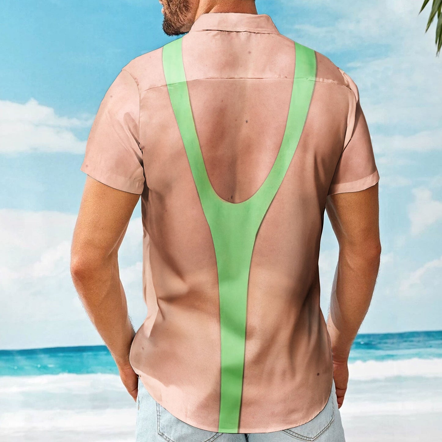 Men Sling Swimsuit Funny Ugly Hawaiian Shirt - Personalized Hawaiian Shirt HA0080