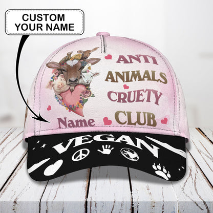 3D Classic Cap Vegan Personalized Name Cap 421 Lasfour CA1199