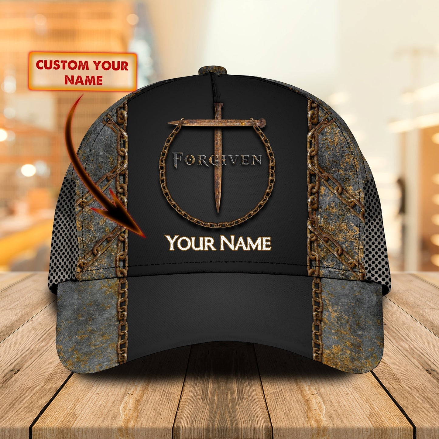 3D Classic Cap Veteran Personalized Name Cap Lasfour CA0530