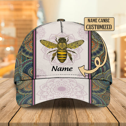 3D Classic Cap Bee Personalized Name Cap 005 Lasfour CA1423