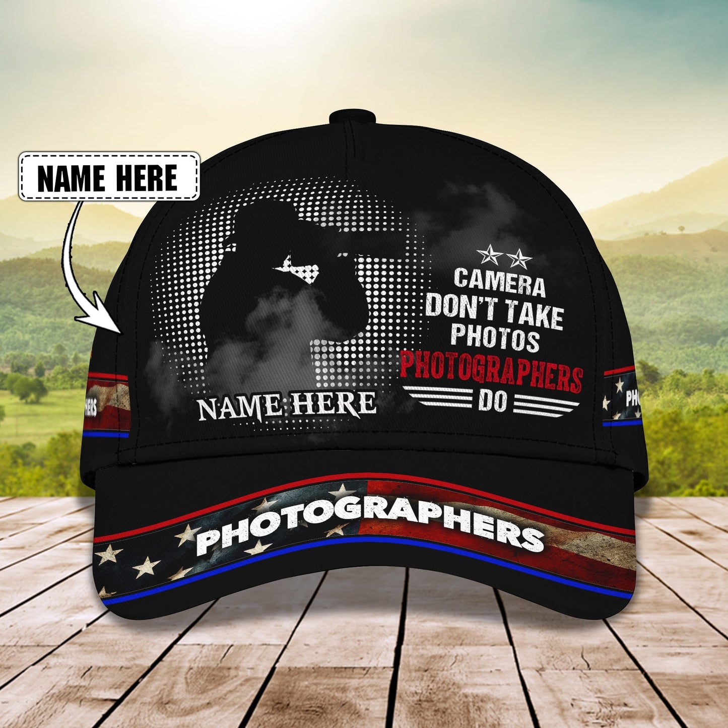 3D Classic Cap Photographers Name Cap109Lasfour CA1689