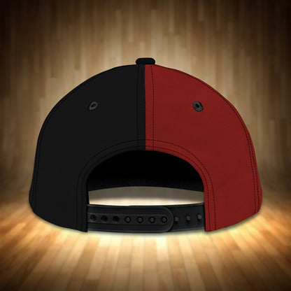 3D Classic Cap Chef Cook Personalized Name Cap 18 Black & Red Rd Lasfour CA2407