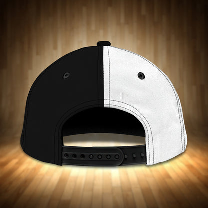 3D Classic Cap Chef Cook Personalized Name Cap 19 Black & White Lasfour CA2146