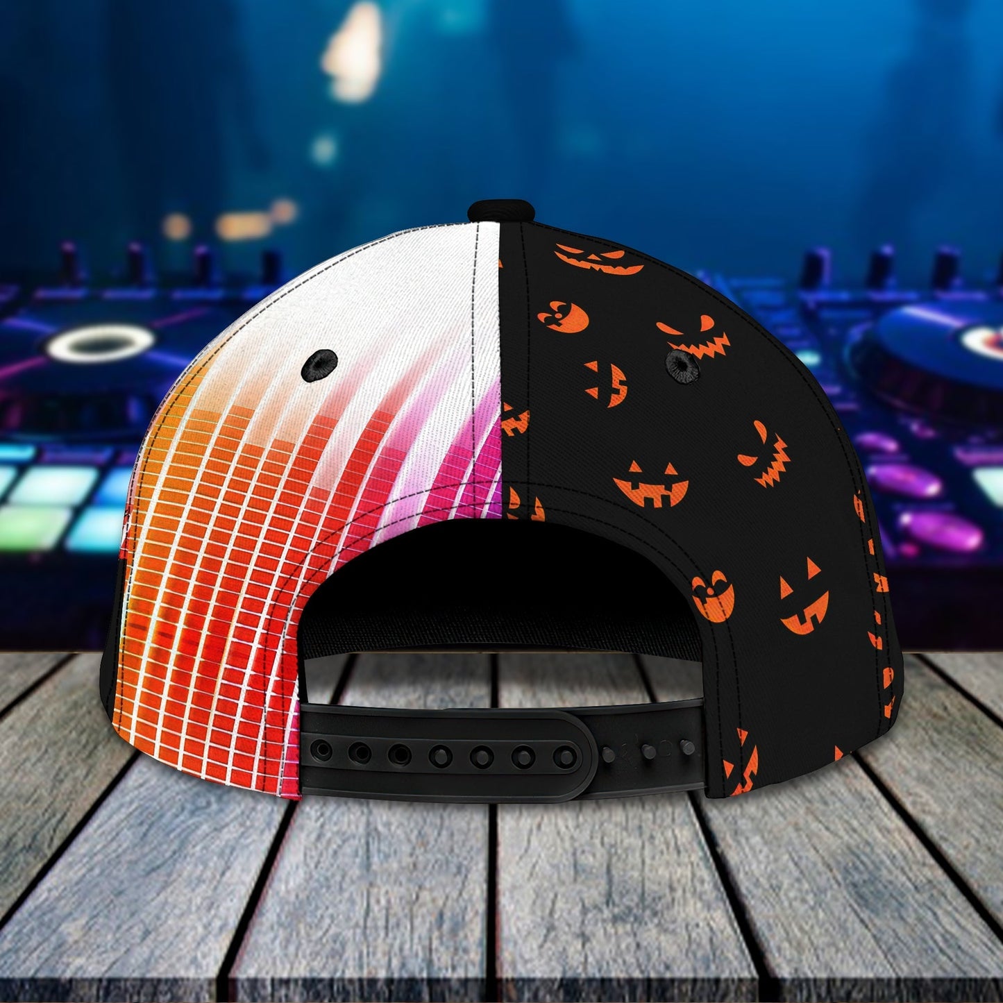 Style Halloween Dj Hat Custom Word Baseball Hat Print, Cap with Adjustable Hat for Mens Womens CO1000