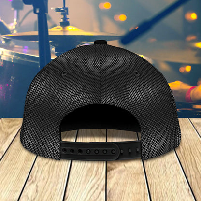 3D Classic Cap Drummer Personalized Name Cap Lasfour CA0818