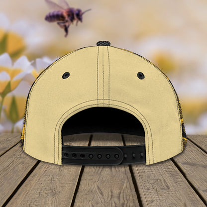 3D Classic Cap Bee 01 Personalized Name Cap Lasfour CA1385