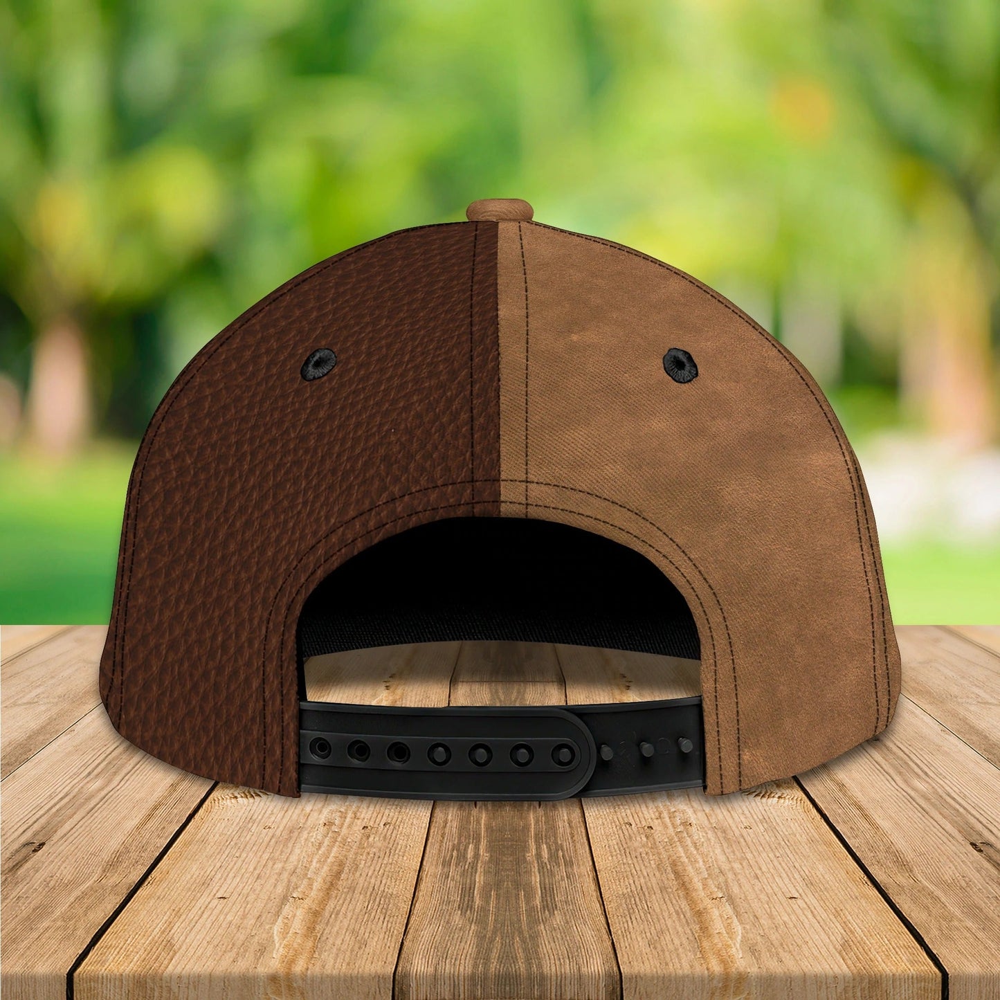 Baseball Guitar Cap Hat For Travel Summer, Guitar Cap Leather Brown Pattern, Best Gift To Guitarist CO0430