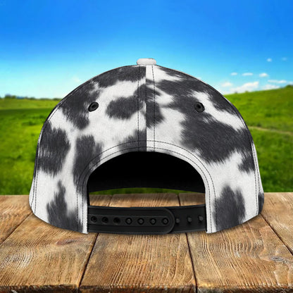 3D Classic Cap Cow Personalized Name Cap Lasfour CA1649