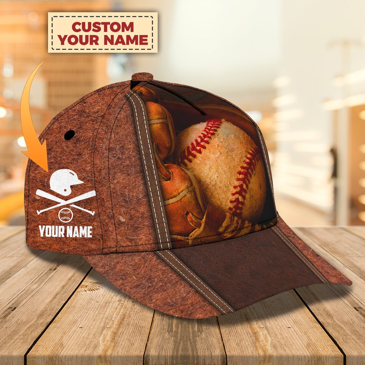 3D Classic Cap Personalized Classic Cap Baseball Lasfour CA0594