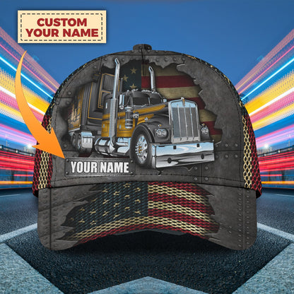 3D Classic Cap Trucker 001 Personalized Name Cap Lasfour CA2470