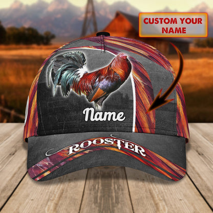 3D Classic Cap Rooster 05 Personalize Name Cap 204 Lasfour CA1069