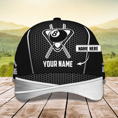 3D Classic Cap Billiard Personalized Name Cap 54 Lasfour CA1164