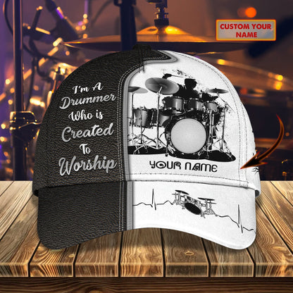 3D Classic Cap Personalized Name Cap Drum08 Lasfour CA1017