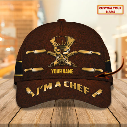 3D Classic Cap Personalized Name Cap Chef09 Lasfour CA2463