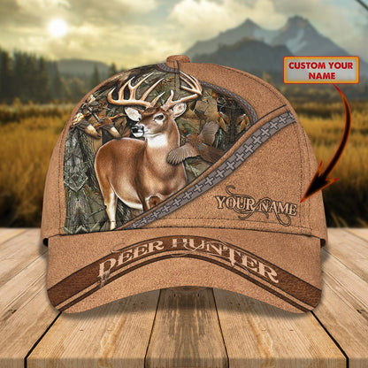 3D Classic Cap Deer Hunterpersonalized Name Cap Lasfour CA2324