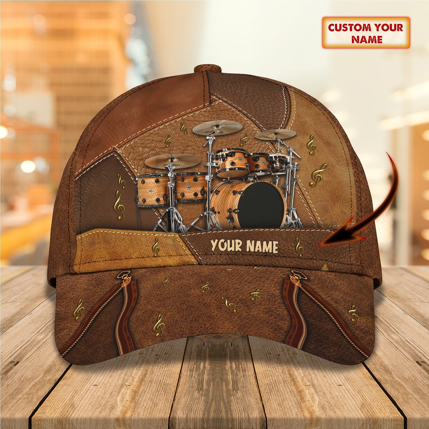 3D Classic Cap Drum 68861 Personalized Name Cap Lasfour CA1383